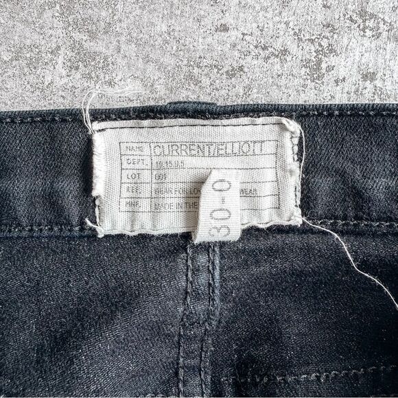 Current/Elliott The Ankle Skinny Black Size 30 - Picture 6 of 8